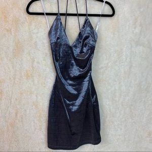 Superdown suede blue dress